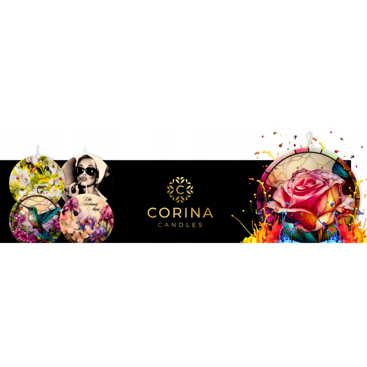 Prezent dla Kobiety na Urodziny Świeca Sojowa Róża Dekoracyjna Ozdobna