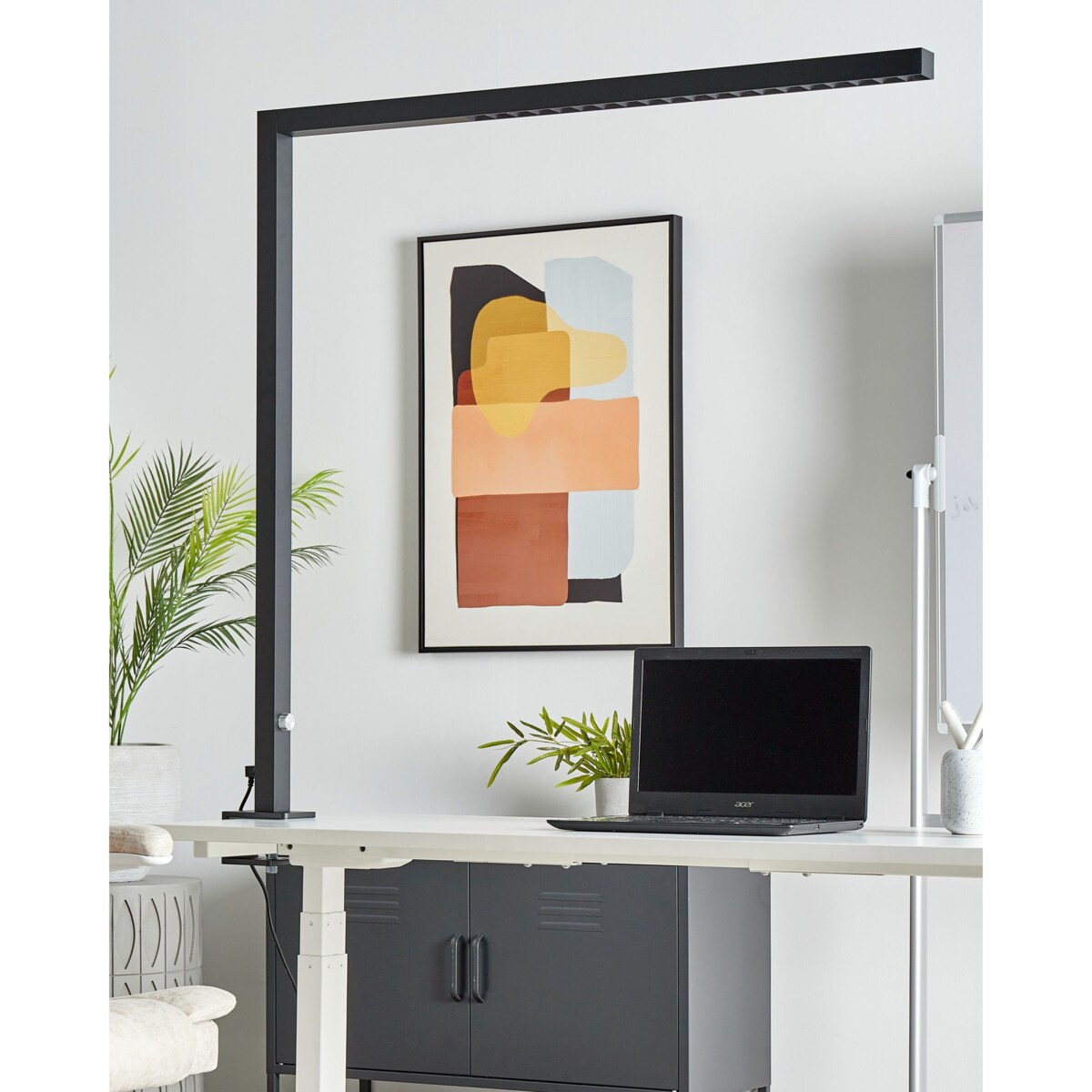 Lampa biurkowa zaciskowa LED metalowa czarna VOLANS