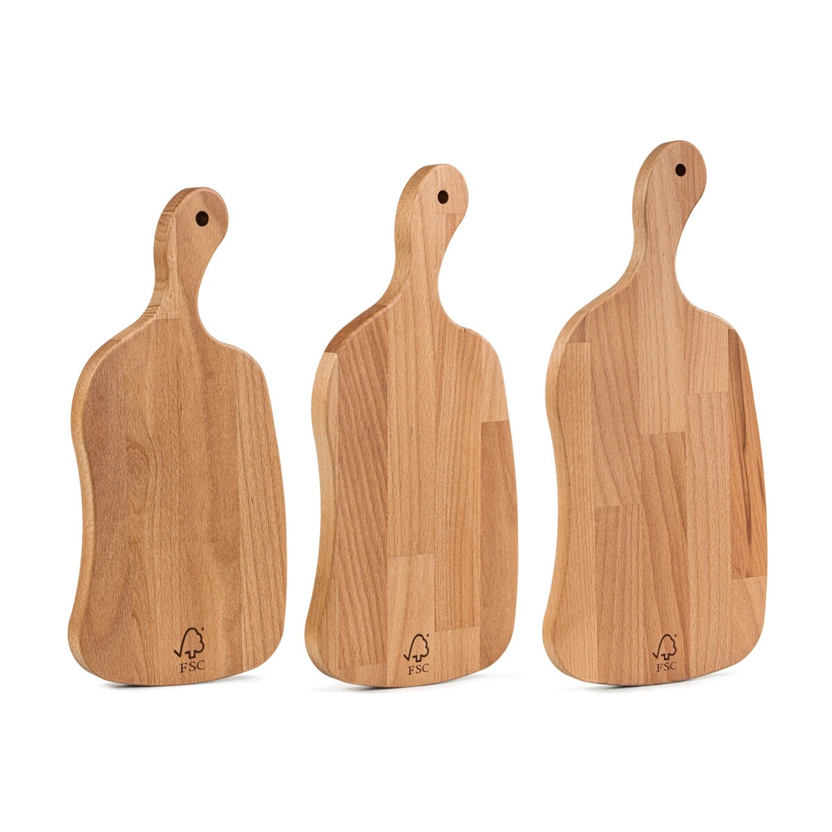 Konsimo LIVO Zestaw desek do krojenia (3szt.), drewno bukowe