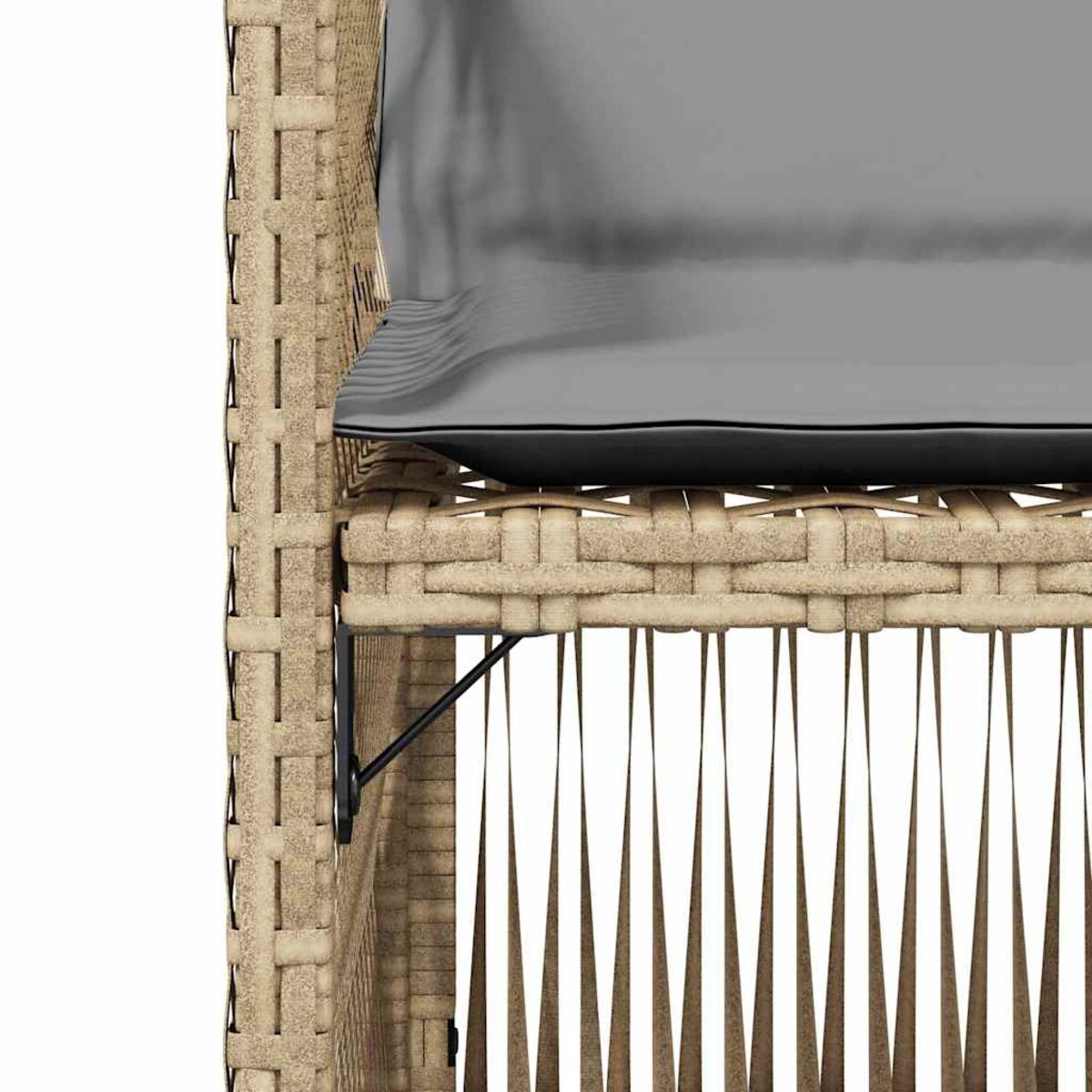 vidaXL Krzesła ogrodowe z poduszkami, 4 szt., mieszany beż, polirattan