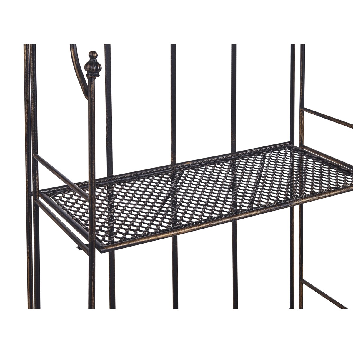 Regał ogrodowy metalowy 4 półki czarny ISERNIA