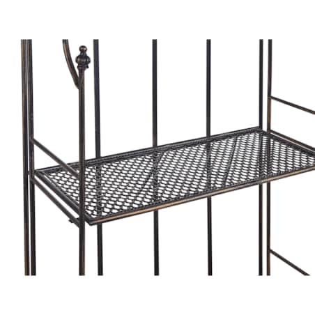 Regał ogrodowy metalowy 4 półki czarny ISERNIA