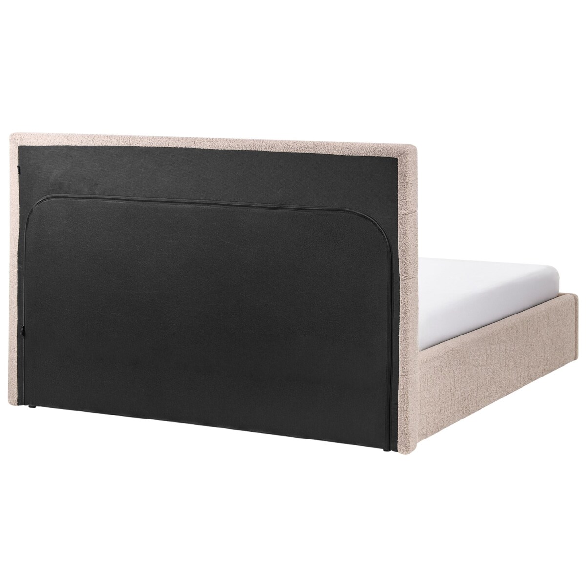 Łóżko z pojemnikiem Boucle LORIENT 160 x 200 cm Beżowy