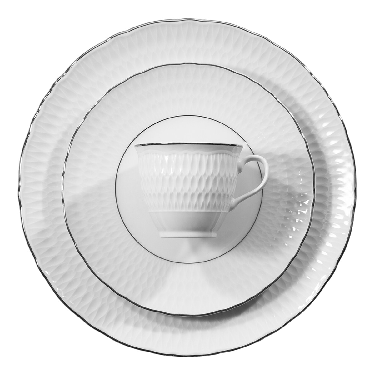 Serwis obiadowy dla 6 osób 25 el. Sofia Platynowa Linia 3607