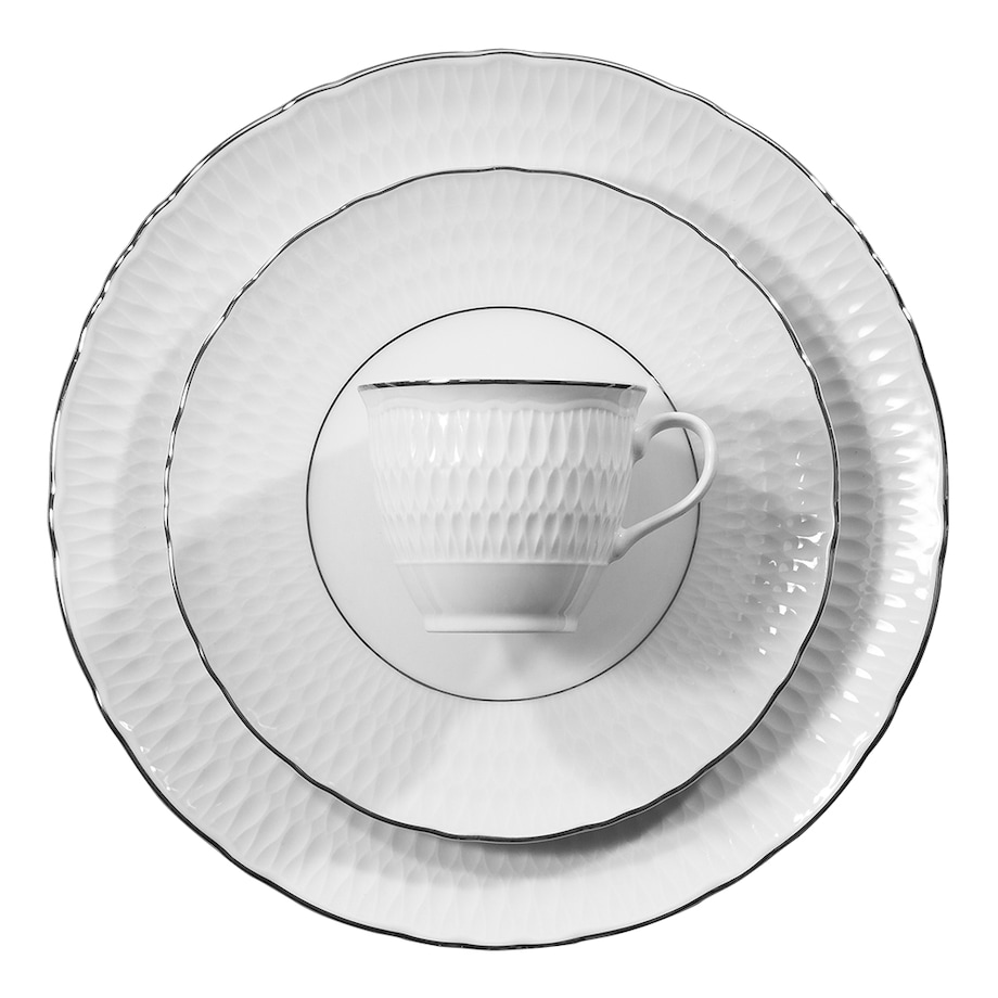 Serwis obiadowy dla 6 osób 25 el. Sofia Platynowa Linia 3607