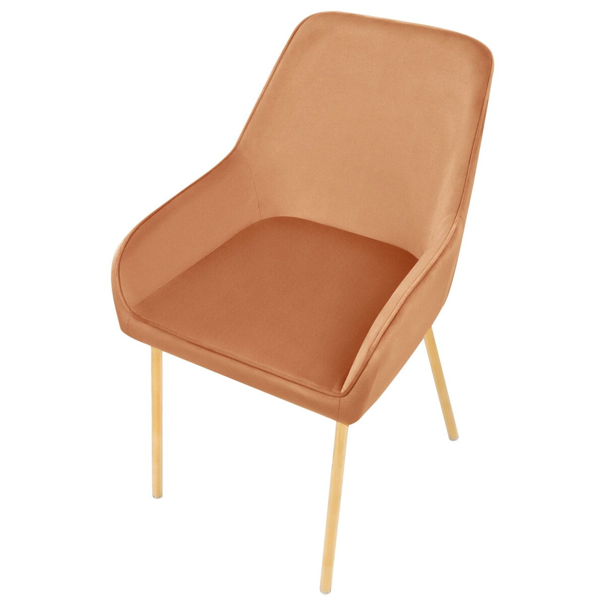 Zestaw 2 krzeseł do jadalni LOVERNA Welur Pomarańczowy