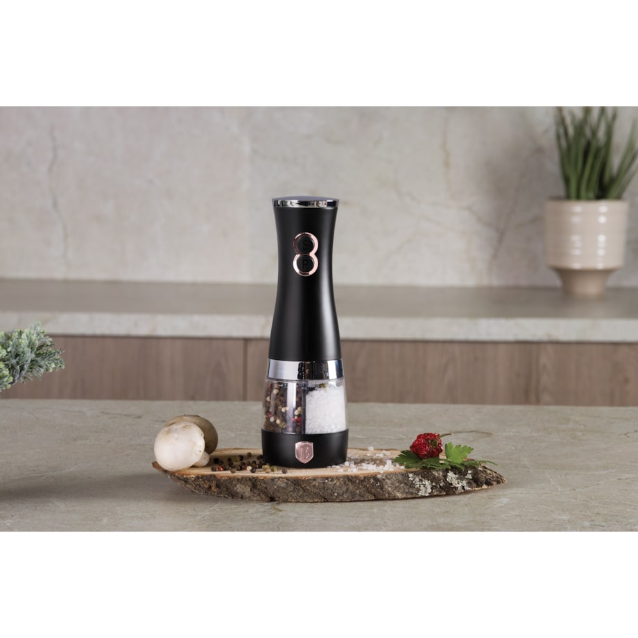 Elektryczny młynek do pieprzu i soli 2 w 1 BerlingerHaus Black Rose Collection BH-9648