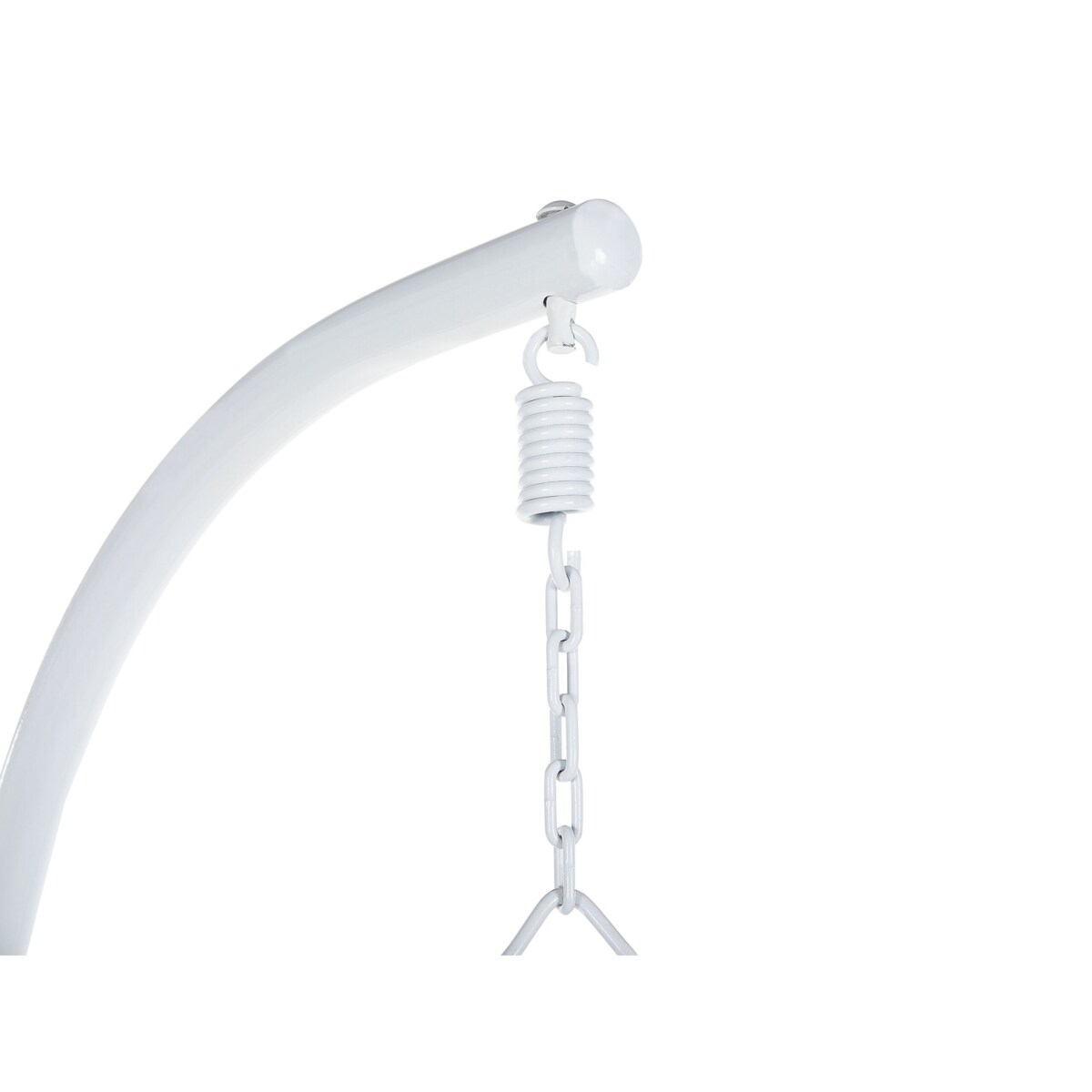 Fotel wiszący ze stojakiem z technorattanu jasnoszary SESIA