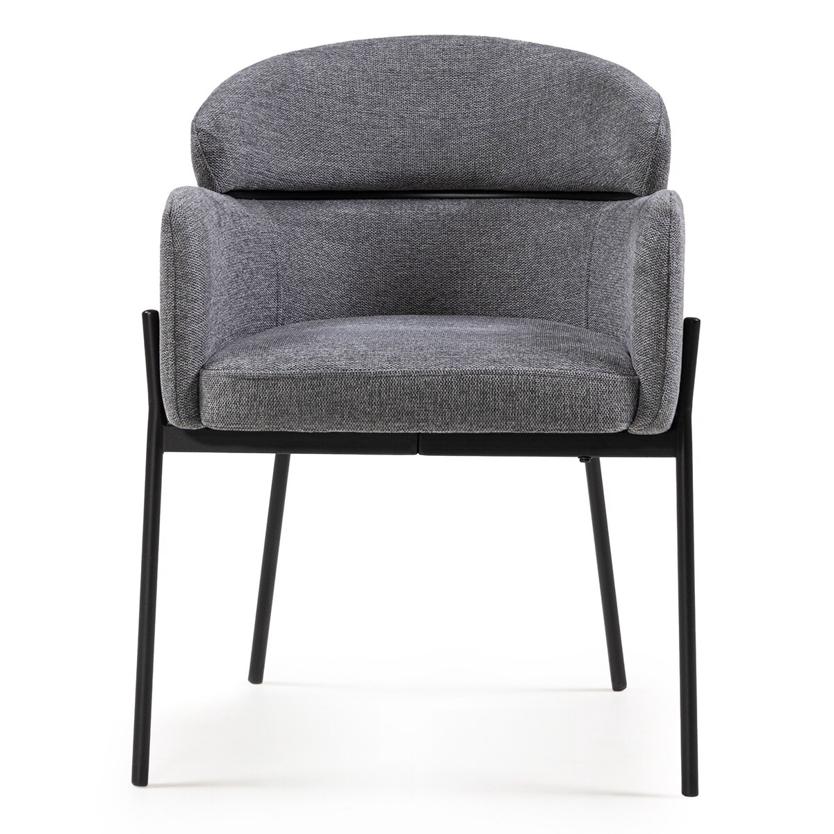 Krzesło z podłokietnikami szare Granada, kpl. 2 szt.