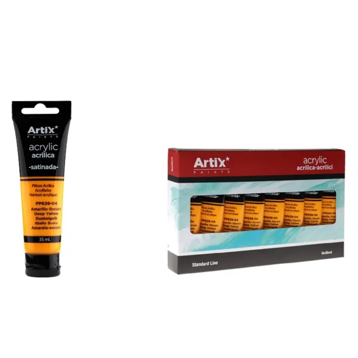 farba akrylowa deep yellow artix pp639-04, 35ml