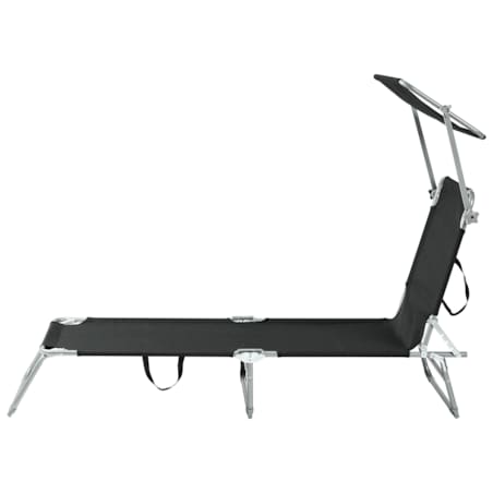 Leżak ogrodowy FOLIGNO Metal Czarny