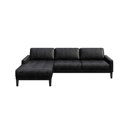Sofa narożna Musso - czarna vintage