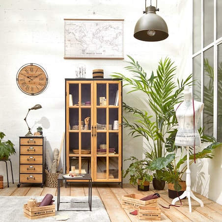 Komoda metalowa na kółkach z 5 szufladami Baris