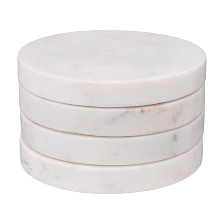 Podkładki pod kubki MARBLE, Ø 10 cm, 4 sztuki