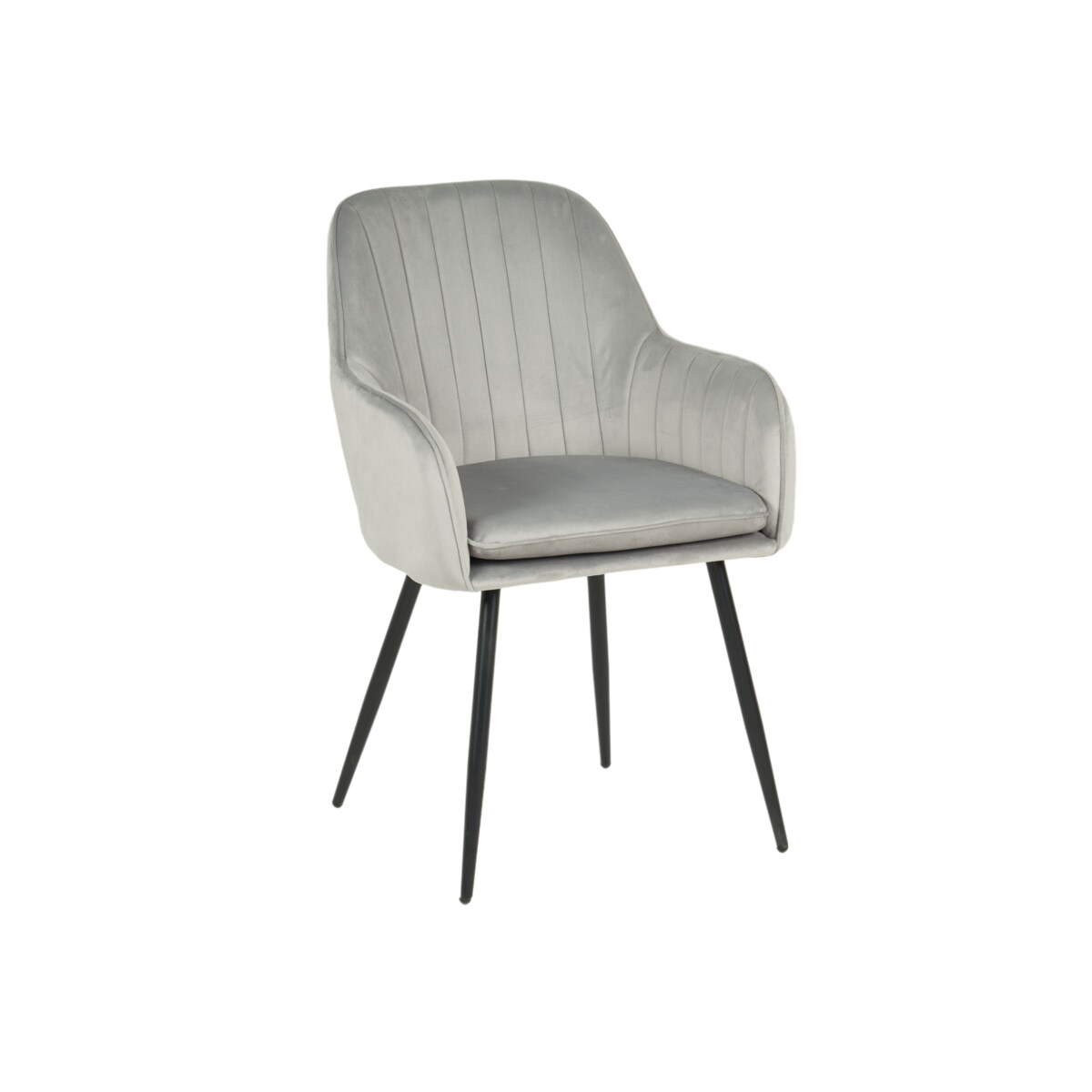 KRZESŁO TAPICEROWANE VELVET WELUR DO SALONU JADALNI KUCHNI SZARE MIA BLACK