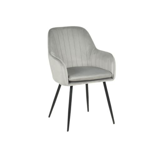 KRZESŁO TAPICEROWANE VELVET WELUR DO SALONU JADALNI KUCHNI SZARE MIA BLACK