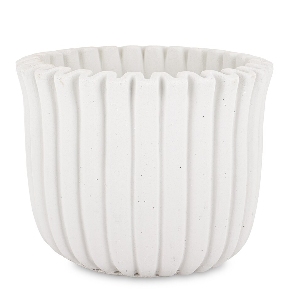 Osłonka cementowa 15,5x19,5x19,5 cm BAKULA-3 biała