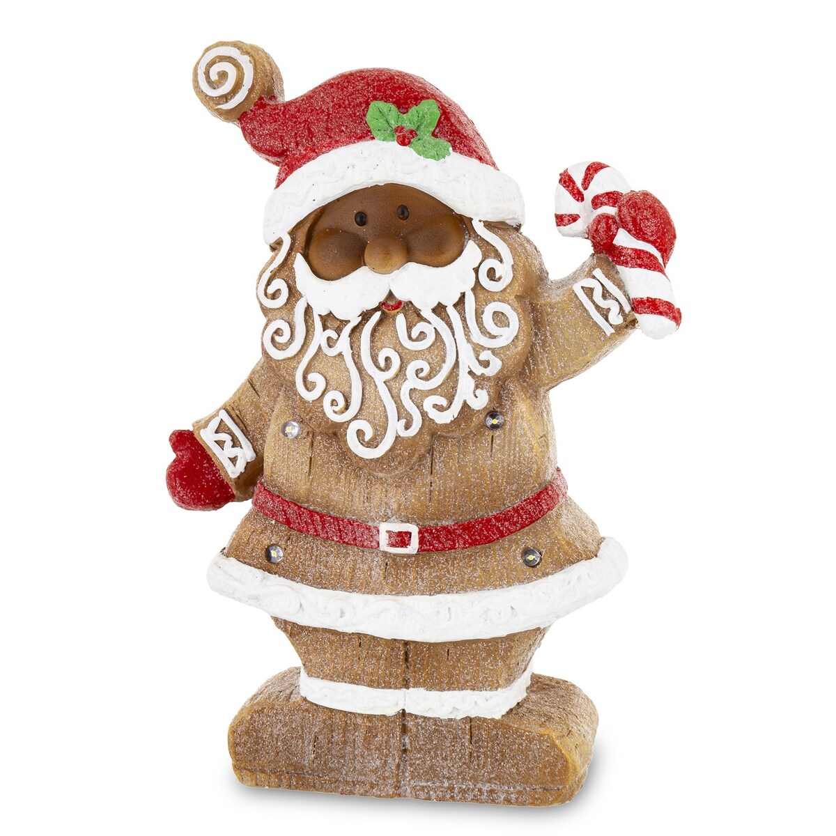 Figurka świętego Mikołaja LED 39x26x9 cm w czerwonej czapce