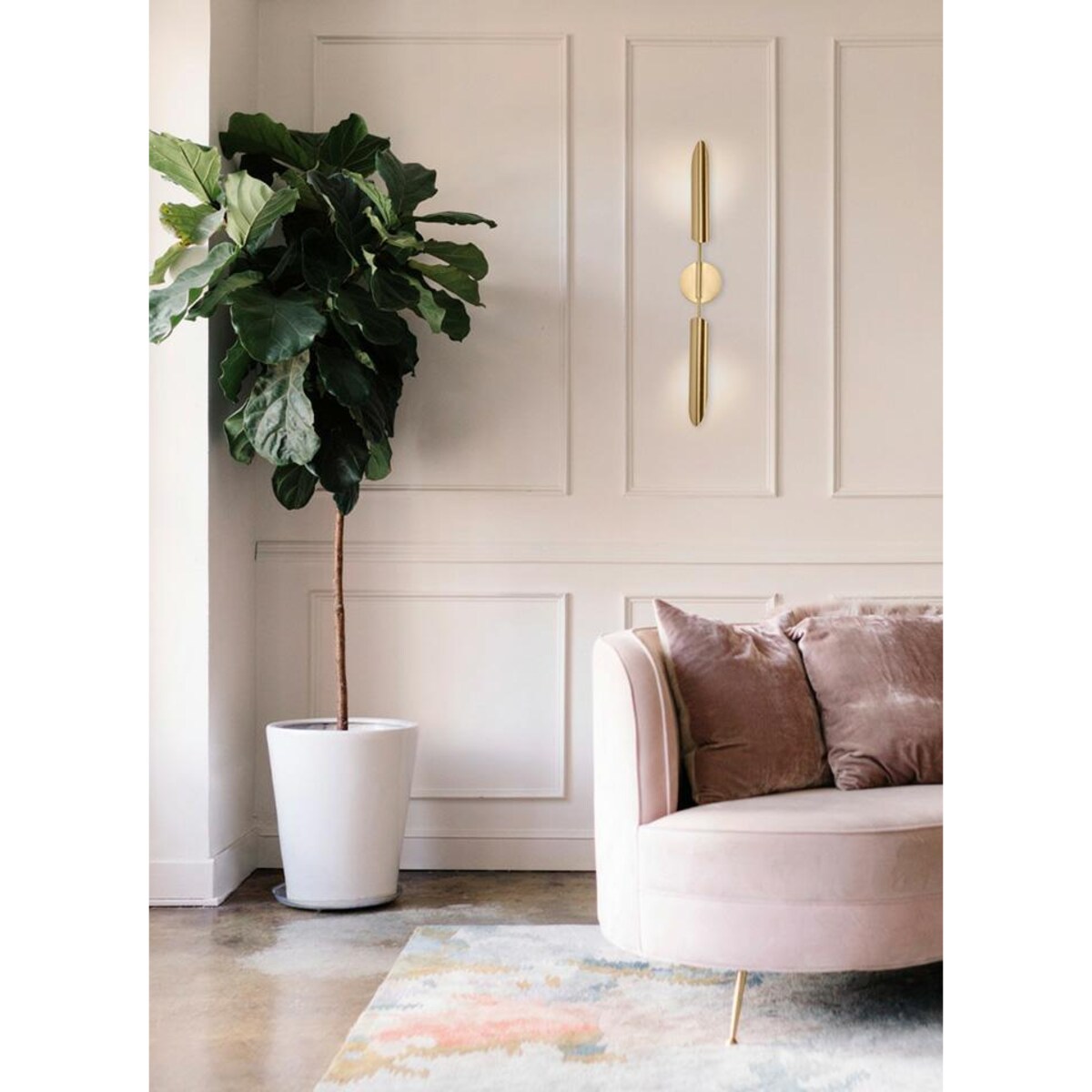 2-płomienna lampa ścienna Locca MSE010400225 złota