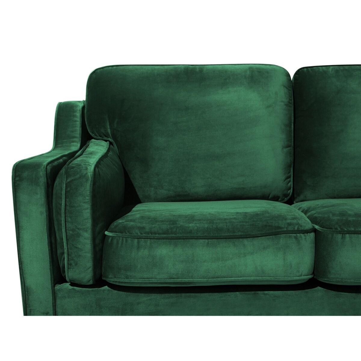 Sofa 3-osobowa welurowa zielona LOKKA