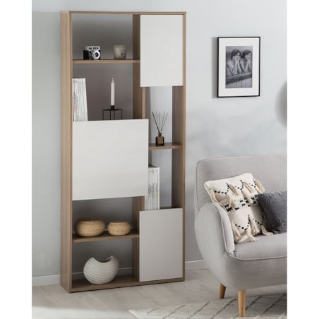 Regał Ciemne drewno GRADA