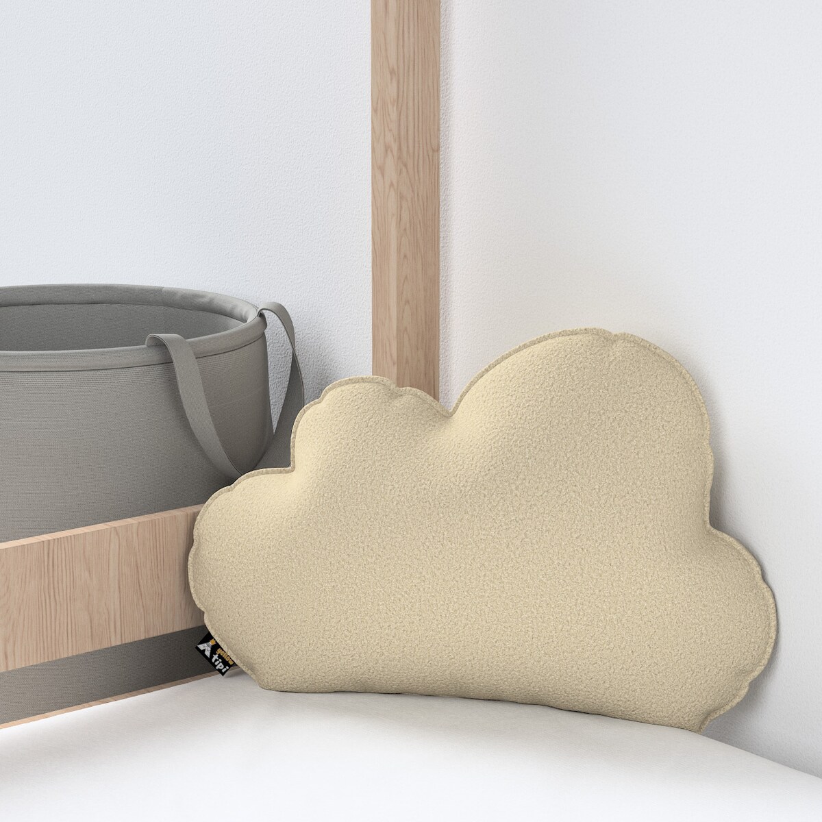 Poduszka Soft Cloud, jasny beż, 55x15x35cm, Boucle