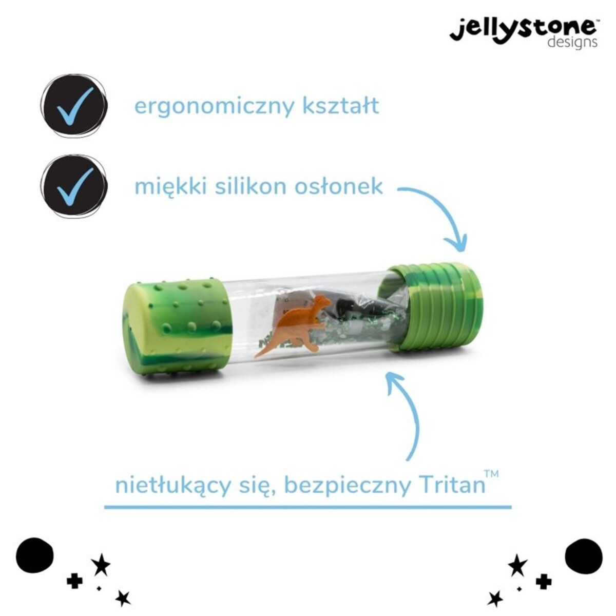 Butelka sensoryczna DIY, Dinozaur, Jellystone Designs