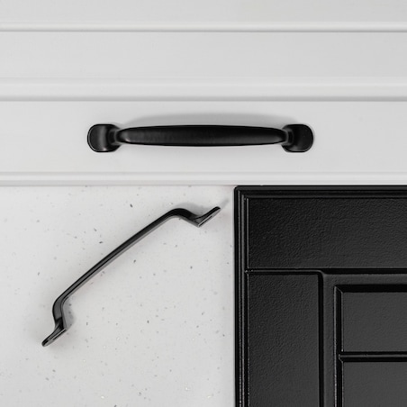 10x Uchwyt meblowy elegancki czarny 128 mm zestaw do mebli 10 szt