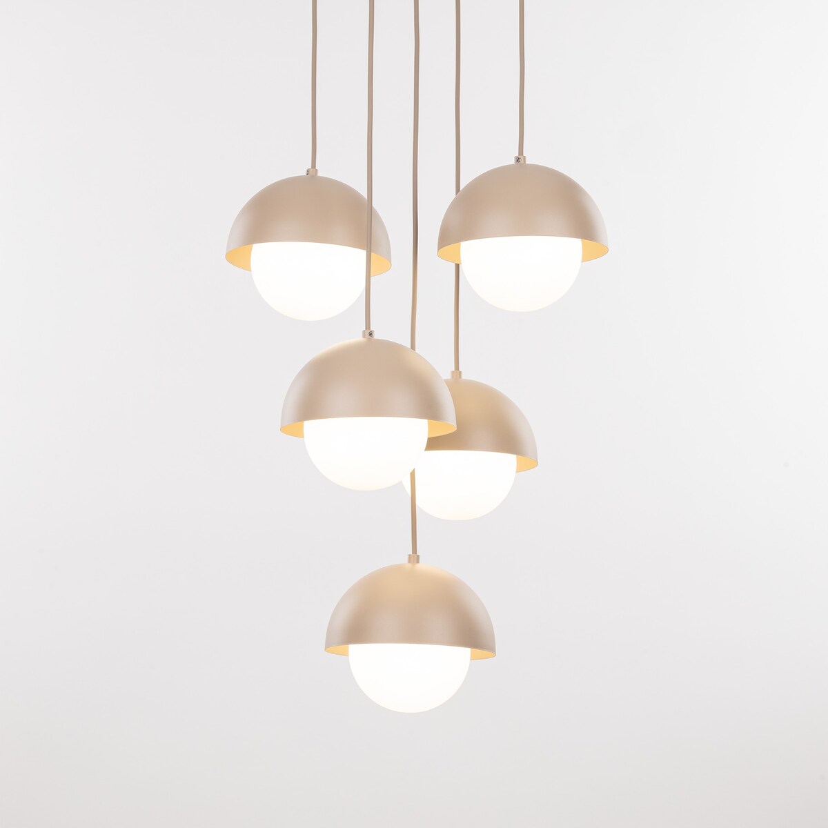 Lampa wisząca TK Lighting BONO 10966 Sabia beżowa 5xG9 regulowana do salonu i jadalni
