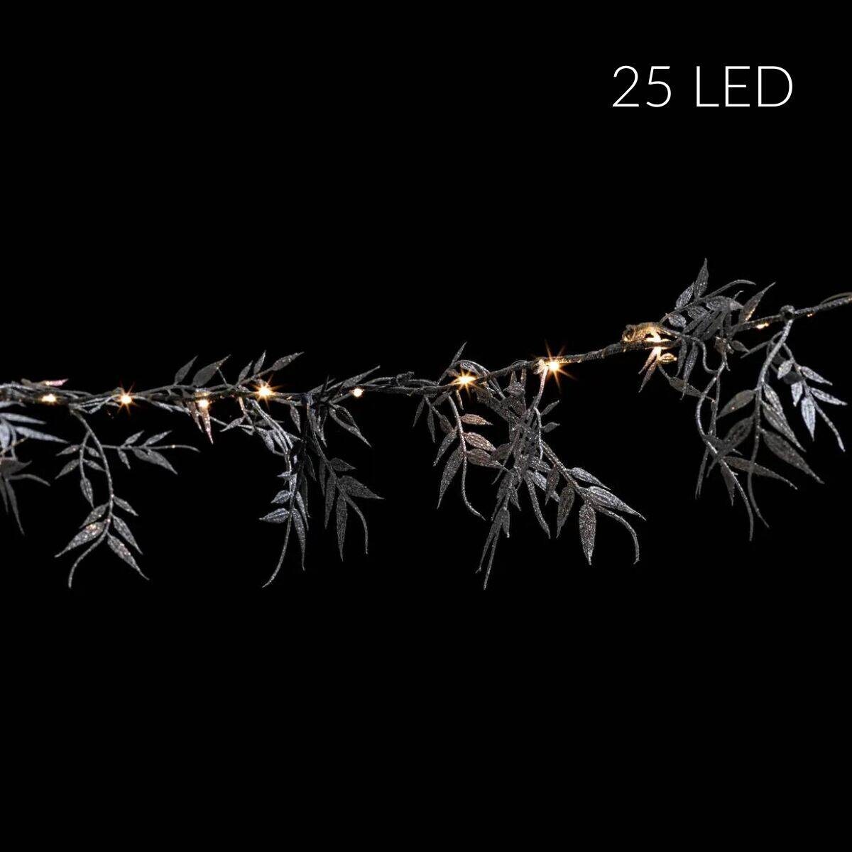Girlanda świetlna wewnętrzna z roślinnym motywem, 25 LED