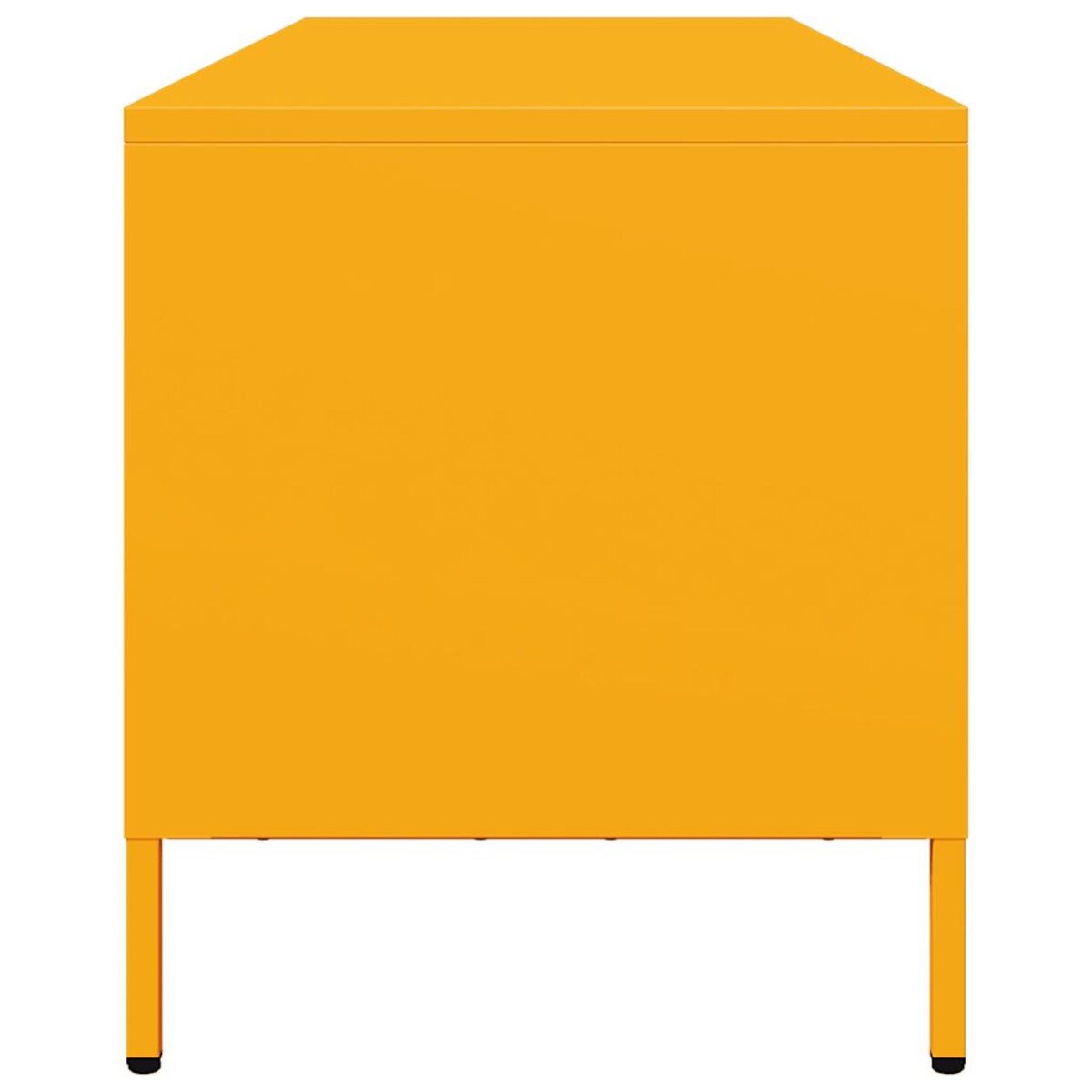 vidaXL Szafka RTV, żółta, 135x39x43,5 cm, stal walcowana na zimno