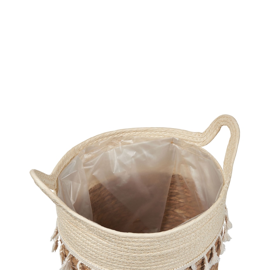 Zestaw 2 koszy na kwiaty z trawy morskiej naturalny MATIKU