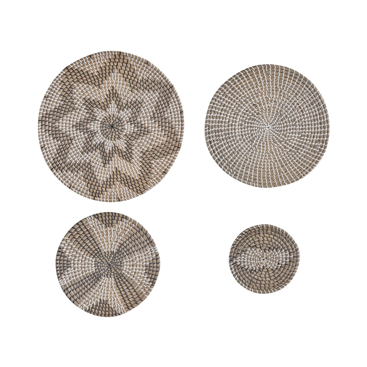 Zestaw dekoracji ściennych LAOCAI Trawa morska 45/40/30/20 cm Czarny