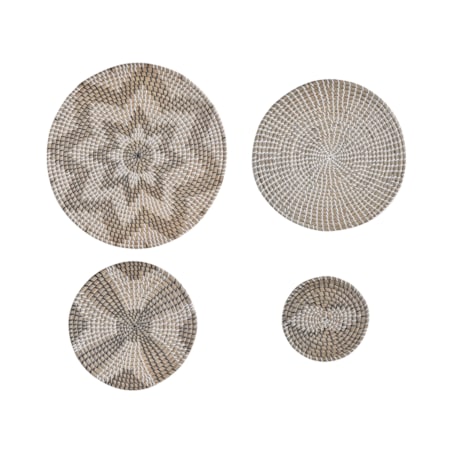 Zestaw dekoracji ściennych LAOCAI Trawa morska 45/40/30/20 cm Czarny