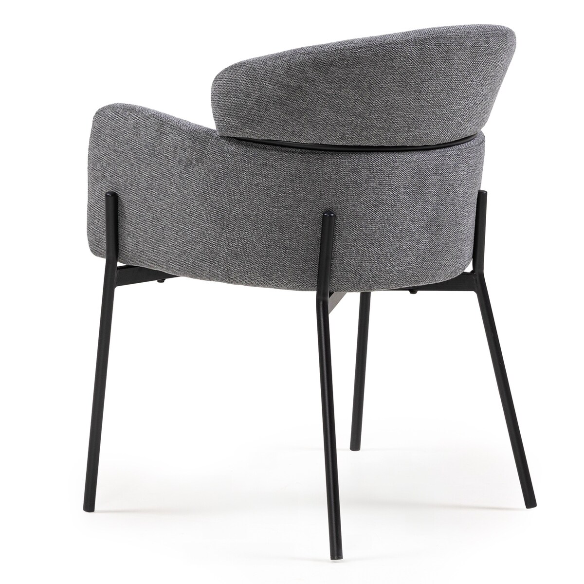 Krzesło z podłokietnikami szare Granada, kpl. 2 szt.