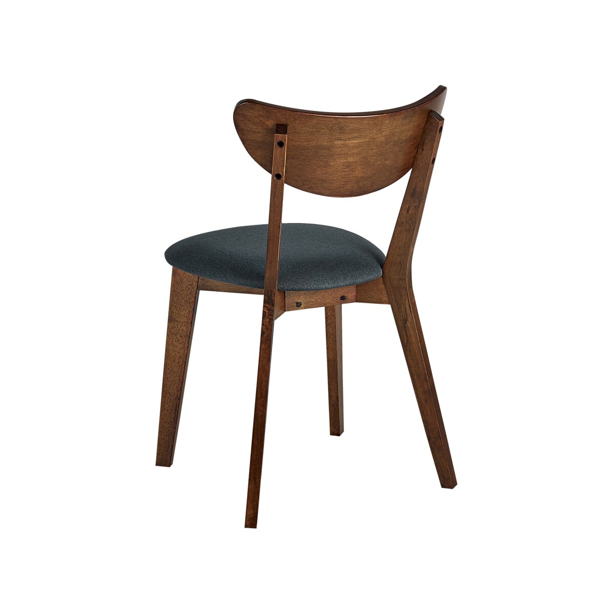 Zestaw 2 krzeseł do jadalni drewniany ciemny z szarym ERIE