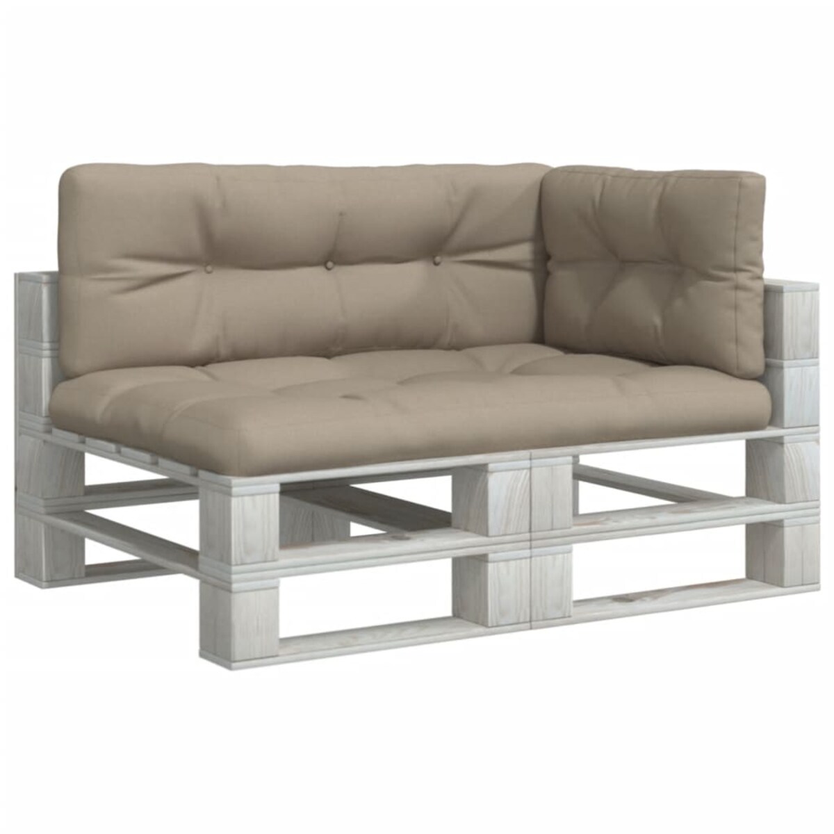 vidaXL Poduszki na palety, 3 szt., kolor taupe, tkanina