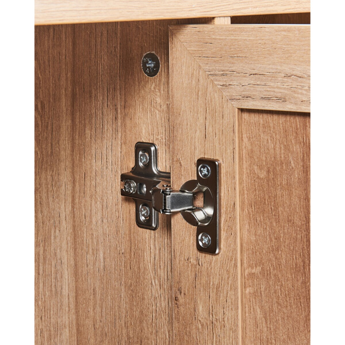 Szafka dwudrzwiowa fronty rattanowe jasne drewno PAGET