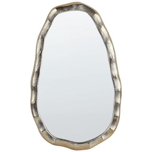 Lustro ścienne 50 x 32 cm złote DAMOH