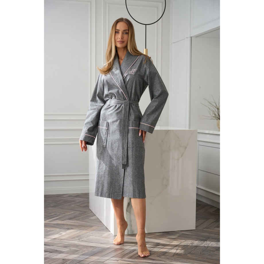 Szlafrok Coco 2530 Szary Szary, M