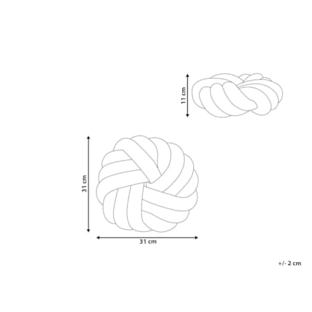 Poduszka dekoracyjna boucle supeł 31 x 31 cm żółta AKOLA