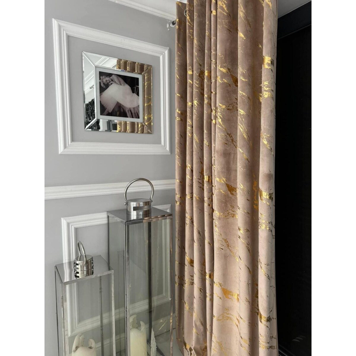 zasłona welurowa marmur 140x250 cm