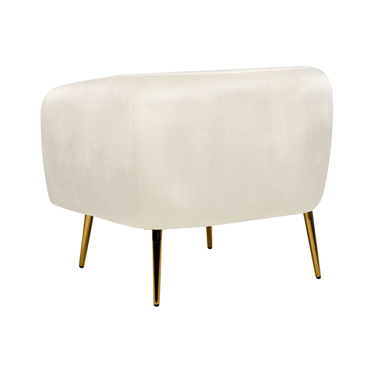 Fotel welurowy kremowy beżowy LACONIA