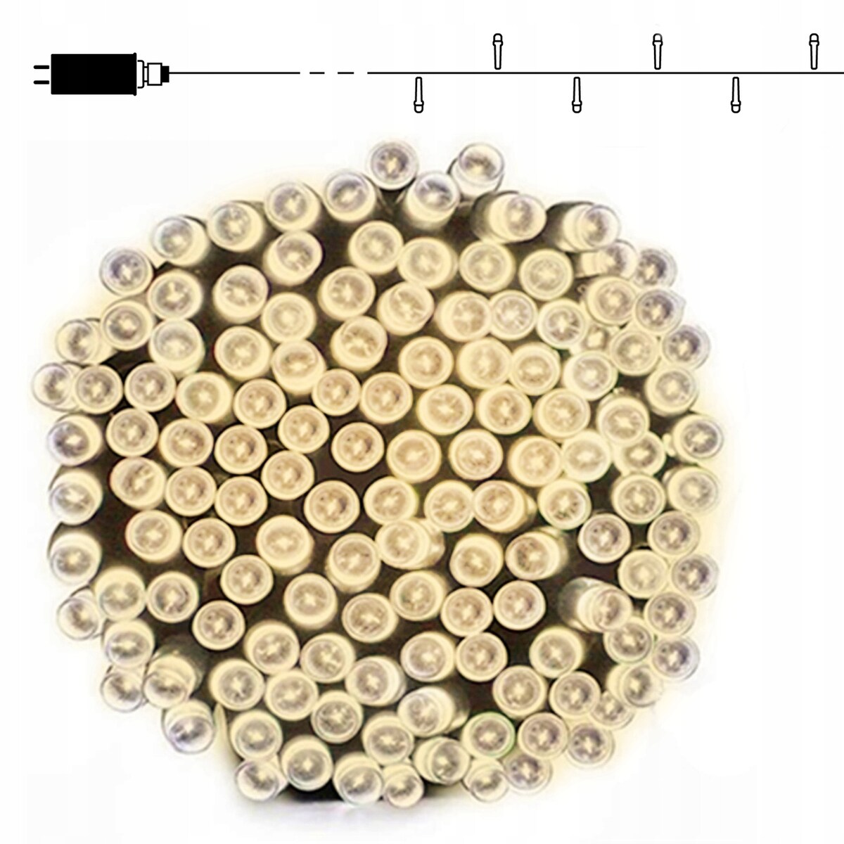 Lampki Choinkowe Na Święta Choinkę 500 Led Ciepły Biały Girlanda