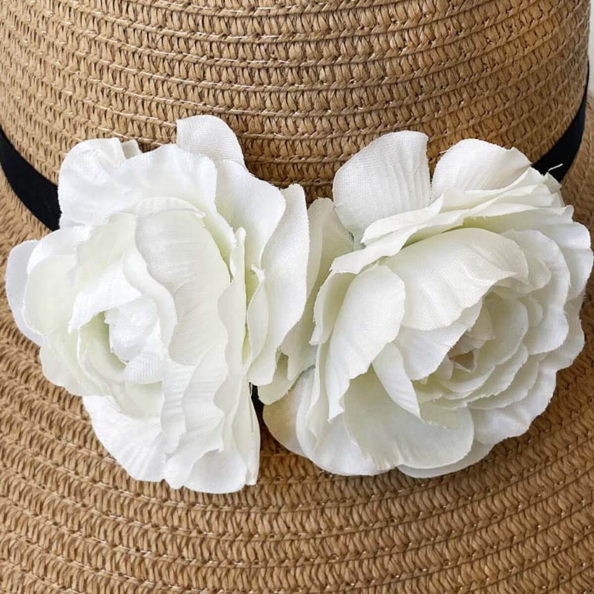 Słomkowy kapelusz dla dorosłych DIY - kolor kawowy