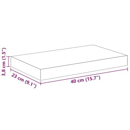 vidaXL Półka ścienna, czarna, wysoki połysk, 40x23x3,8 cm, MDF