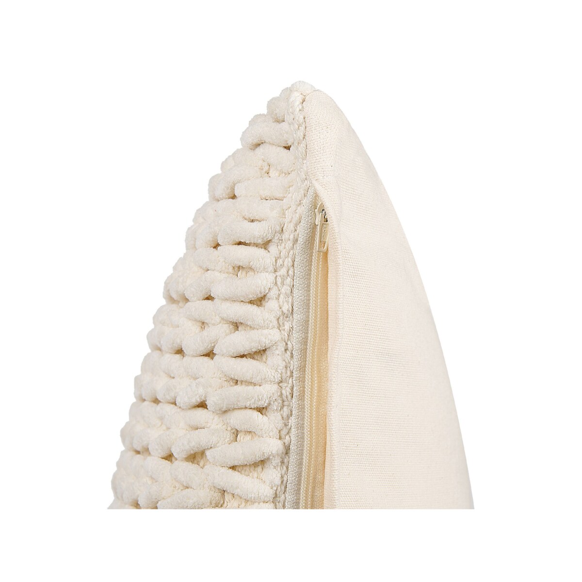 Pleciona poduszka dekoracyjna 45 x 45 cm beżowa OXALIS