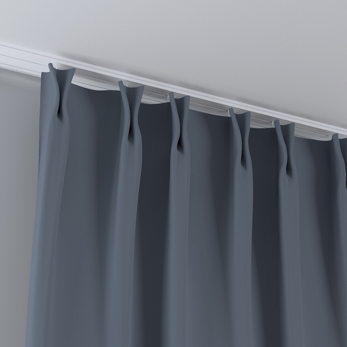 Zasłona na haczykach flex podwójnych 130x260 grafitowy szary