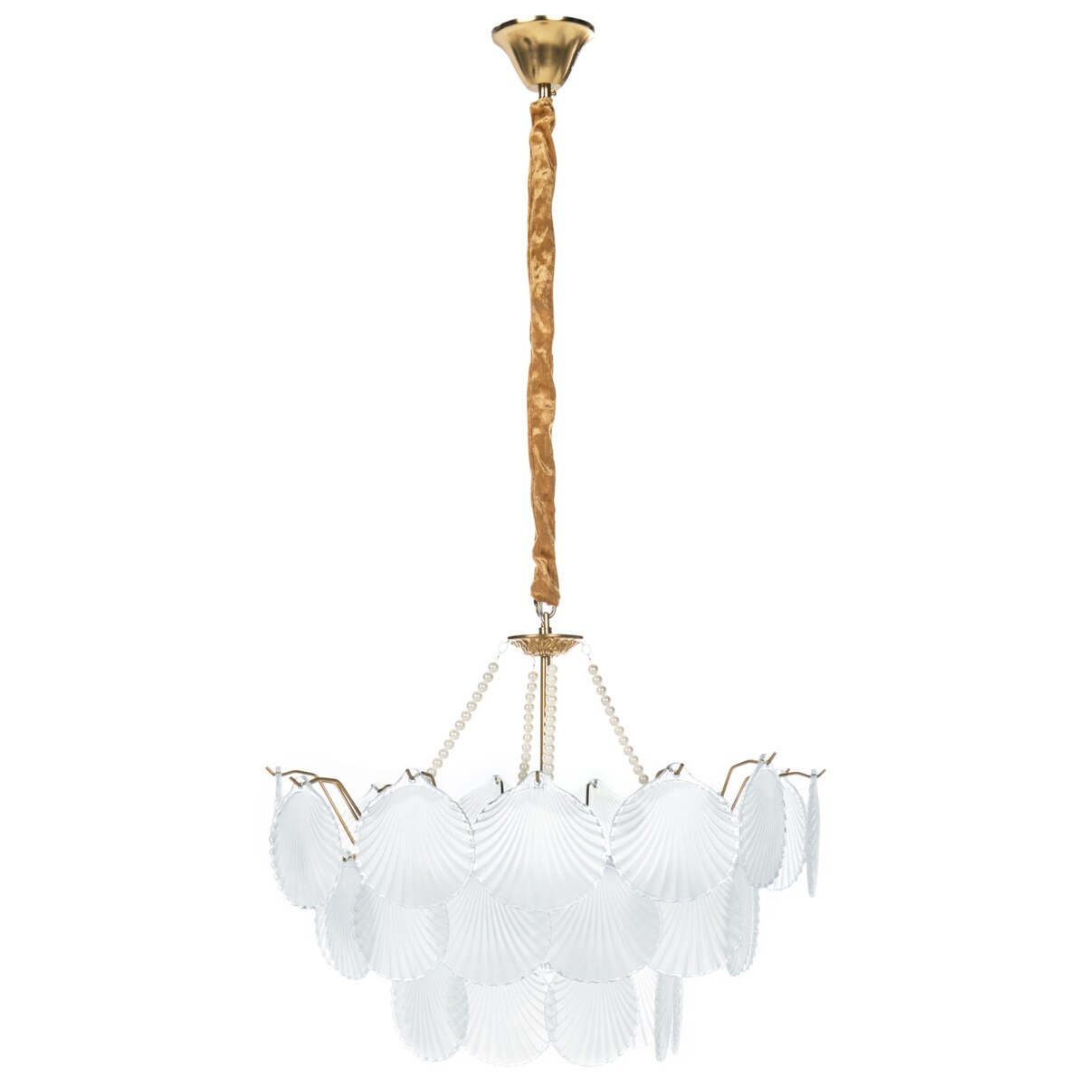 Żyrandol BIGOTE Szkło Mosiężny