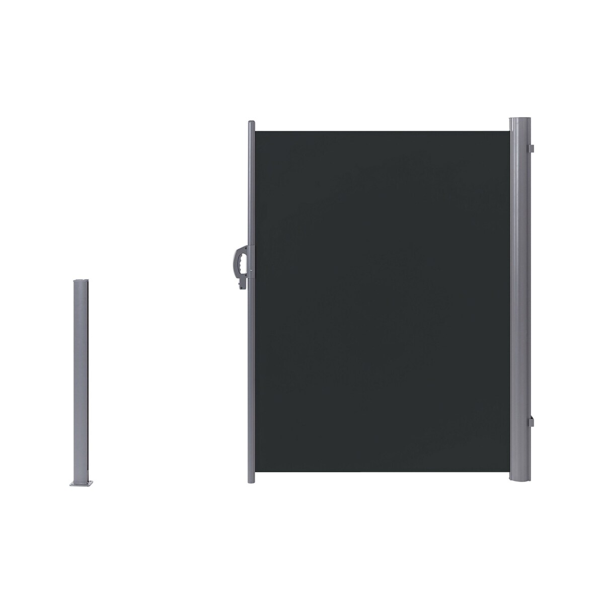 Markiza boczna zwijana 160 x 300 cm ciemnoszara DORIO